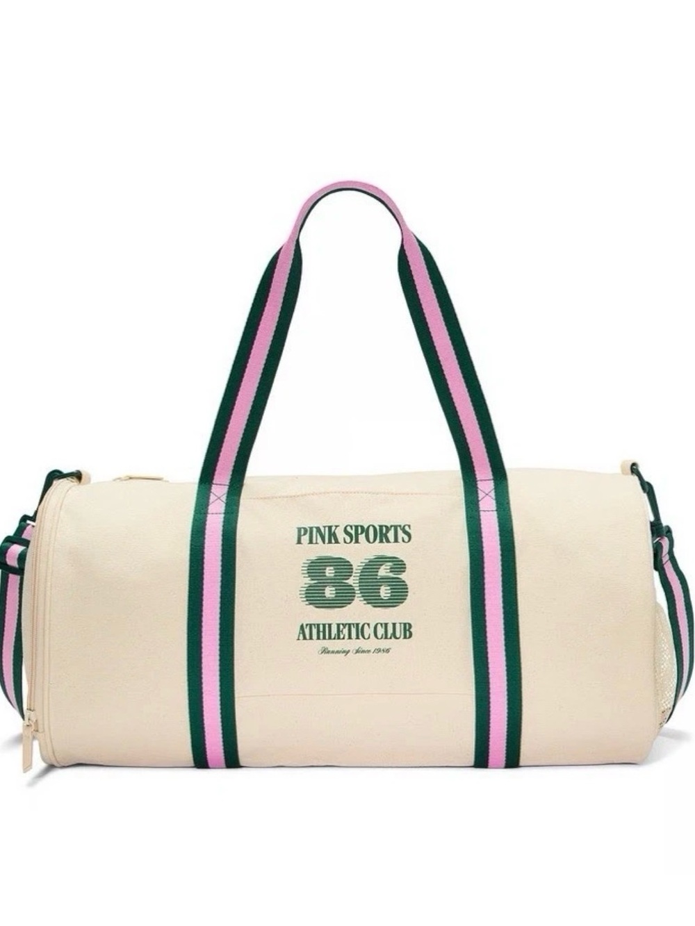 NWT 2025 Victoria's Secret PINK Dorm Duffle Bag Tote Striped Adjustable Straps